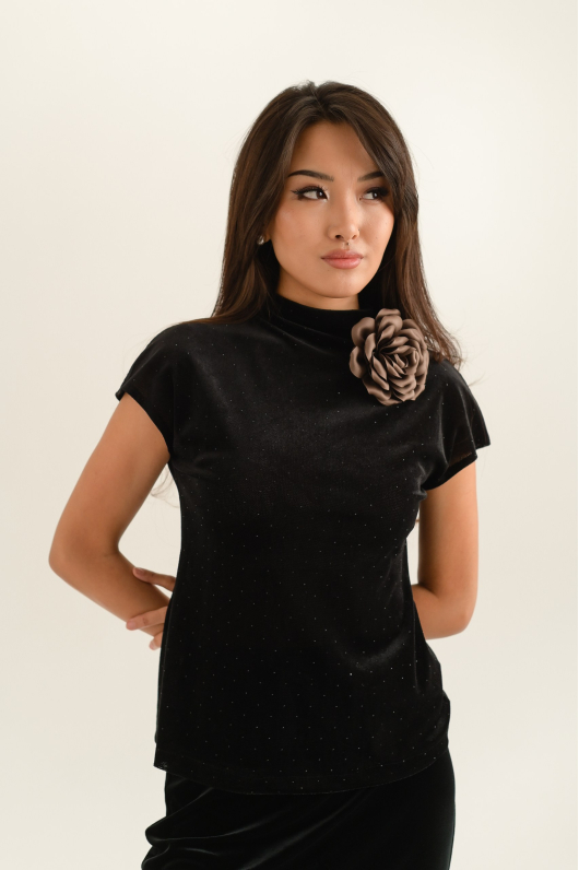 Американка из полупрозрачного трикотажа с блеском